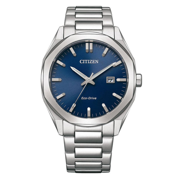 Citizen Eco-Drive Blue Dial Silver Stainless Steel Strap Men Watch BM7600-81L