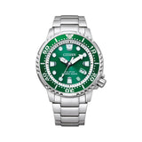 Citizen Eco-Drive Green Dial Silver Stainless Steel Strap Men Watch BN0158-85X