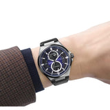 Citizen Attesa Blue Dial Black Leather Strap Men Watch BU0066-11W