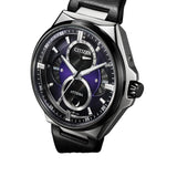 Citizen Attesa Blue Dial Black Leather Strap Men Watch BU0066-11W