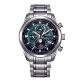 Citizen Eco-Drive Green Dial Titanium Strap Men Watch BY1010-81X