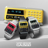 Casio Digital Silver Stainless Steel Strap Men Watch CA-500WE-4BDF-P