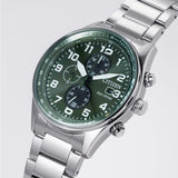 Citizen Eco-Drive Green Dial Silver Stainless Steel Strap Men Watch CA0770-72X