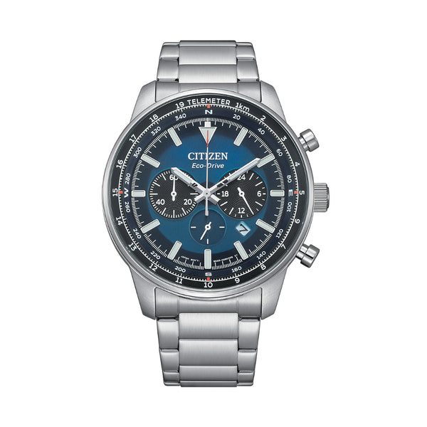 Citizen Eco-Drive Chronograph Stainless Steel Strap Men Watch CA4500-91L