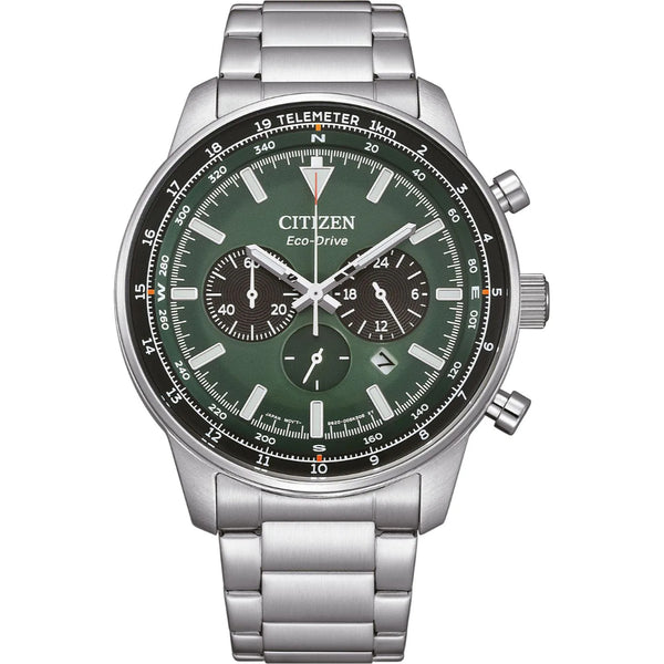 Citizen Eco-Drive Chronograph Stainless Steel Strap Men Watch CA4500-91X