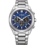 Citizen Eco-Drive Blue Dial Silver Stainless Steel Strap Men Watch CA4590-81L