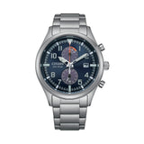 Citizen Eco-Drive Chronograph Silver Stainless Steel Strap Men Watch CA7028-81L