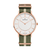 CLAUDE BERNARD CB20219-37RNA-AIRR GREEN NYLON STRAP MEN'S WATCH