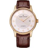 CLAUDE BERNARD CLASSIC CB80091-37R-ABR BROWN LEATHER MEN'S WATCH