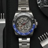 Azure Specter - CWH Collective Skeleton Dial Silver Stainless Steel Men’s Automatic Watch CH-MOD-M11