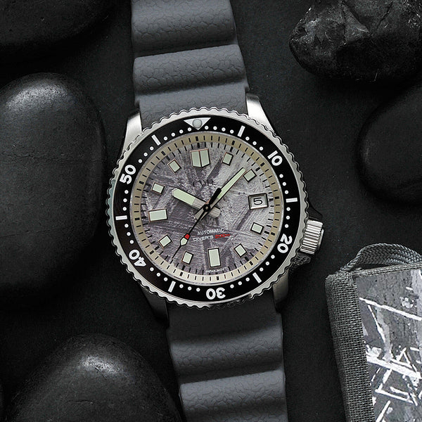 Astral Shadow - CWH Collective Date Display Stainless Steel Rubber Strap Diver’s Watch CH-MOD-M15