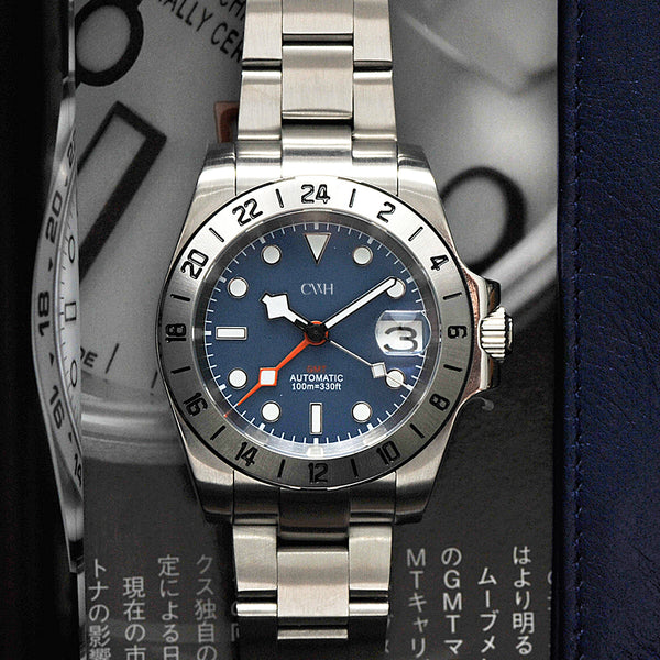 Artic Glacier - CWH Collective GMT Date Display Silver Stainless Steel Men’s Automatic Watch CH-MOD-M17