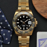 Golden Voyager - CWH Collective GMT Master Date Display Gold Stainless Steel Men’s Automatic Watch CH-MOD-M1