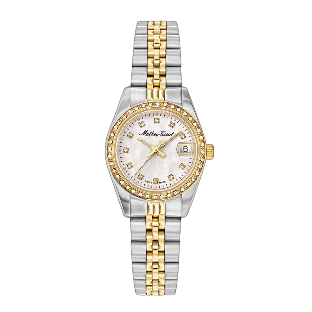 Mathey-Tissot Mathy IV Collection Two-Tone Yellow Gold D709 Series Women's Watch