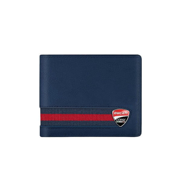 Ducati Wallet Corse Blue Genuine Leather Men DTLGW2000202