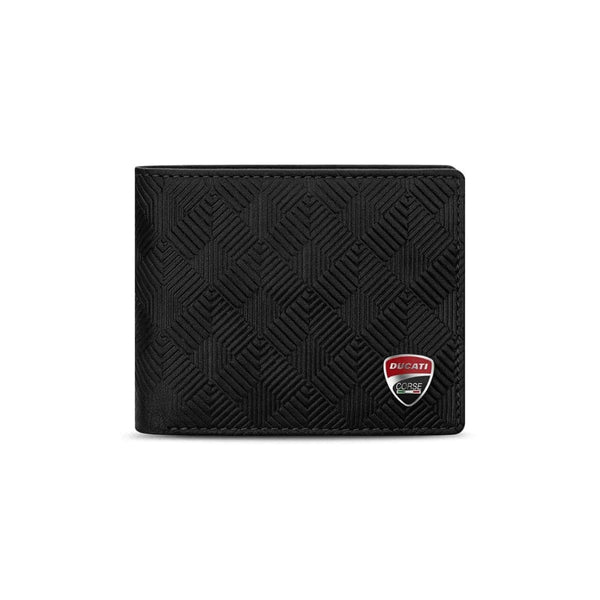 Ducati Wallet Corse Black Genuine Leather For Men DTLGW2200901