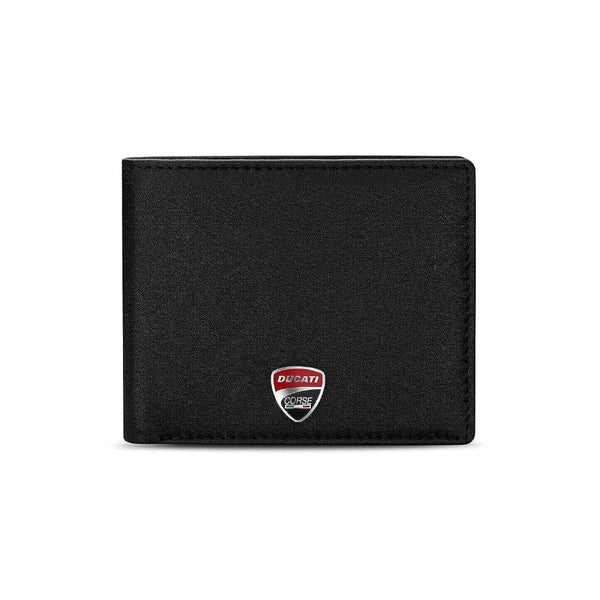 Ducati Wallet Corse Black Genuine Leather For Men DTLGW2201004