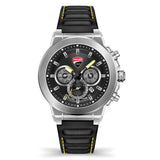 Ducati Corse Chronograph Black Dial Leather Strap Men Watch DTWGF2019204