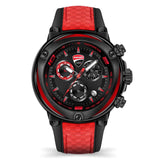 Ducati Corse Chronograph Black Dial Red Silicone Strap Men Watch DTWGO2018805