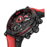 Ducati Corse Chronograph Black Dial Red Silicone Strap Men Watch DTWGO2018805