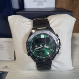 Casio Edifice Green Dial Black Stainless Steel Strap Men Watch ECB-10DC-3ADF-P