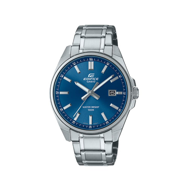 Casio Edifice Blue Dial Silver Stainless Steel Analog Men's Watch EFV-150D-2AVUDF