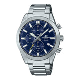 Casio Edifice Chronograph Blue Dial Silver Stainless Steel Strap Men Watch EFB-710D-2AVDF-P