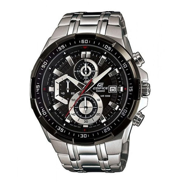 Casio Edifice Black Dial Silver Stainless Steel Strap Men Watch EFR-539D-1AVUDF-P