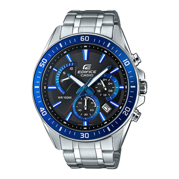 Casio Edifice Chronograph Silver Stainless Steel Strap Men Watch EFR-552D-1A2DR-P