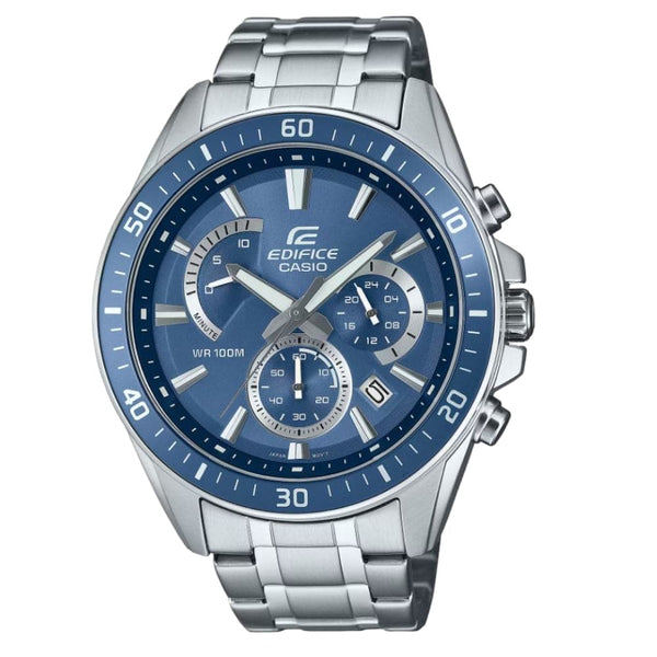 Casio Edifice Blue Dial Silver Stainless Steel Strap Men Watch EFR-552D-2AVUDF