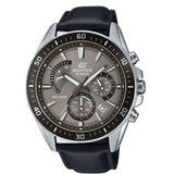 Casio Edifice Chronograph Black Leather Strap Men Watch EFR-552L-5AVUDF