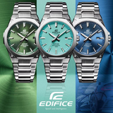 Casio Edifice Blue Dial Silver Stainless Steel Strap Men Watch EFR-S108D-2AVUDF-P