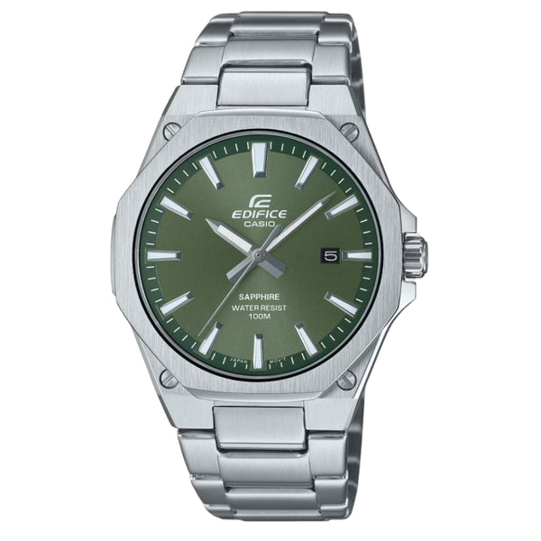 Casio Edifice Green Dial Stainless Steel Strap Men Watch EFR-S108D-3AVUDF-P