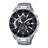 Casio Edifice Chronograph Black Dial Silver Stainless Steel Strap Men Watch EFV-550D-1AVUDF-P