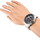 Casio Edifice Chronograph Black Dial Silver Stainless Steel Strap Men Watch EFV-550D-1AVUDF-P