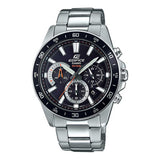 Casio Edifice Chronograph Black Dial Silver Stainless Steel Strap Men Watch EFV-570D-1AVUDF-P