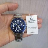 Casio Edifice Chronograph Blue Dial Silver Stainless Steel Strap Men Watch EFV-570D-2AVUDF-P