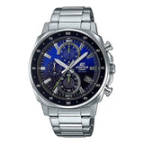 Casio Edifice Blue Dial Silver Stainless Steel Strap Men Watch EFV-600D-2AVUDF-P