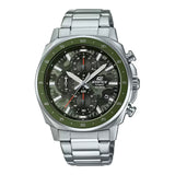 Casio Edifice Chronograph Camouflage And Silver Stainless Steel Strap Men Watch EFV-600D-3CVUDF-P