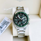 Casio Edifice Chronograph Camouflage And Silver Stainless Steel Strap Men Watch EFV-600D-3CVUDF-P