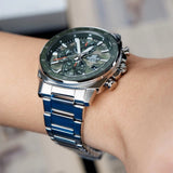 Casio Edifice Chronograph Camouflage And Silver Stainless Steel Strap Men Watch EFV-600D-3CVUDF-P