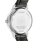 CITIZEN EM0930-15A ECO-DRIVE WHITE DIAL BLACK LEATHER WOMEN'S WATCH