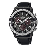 Casio Edifice Chronograph Black Dial Leather Strap Men Watch EQS-930TL-1AVDF-P