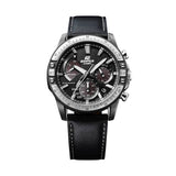 Casio Edifice Chronograph Black Dial Leather Strap Men Watch EQS-930TL-1AVDF-P