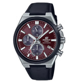 Casio Edifice Solar Powered Chronograph Black Leather Strap EQS-950BL-5AVDF-P