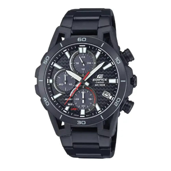 Casio Edifice Chronograph Black Stainless Steel Analog Men's Watch EQS-960DC-1AVUDF