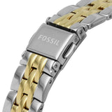 Fossil Jacqeline Two-Tone Stainless Steel Strap Women Watch ES5166