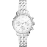 Fossil Neutra White Dial Silver Stainless Steel Strap Women Watch ES5217