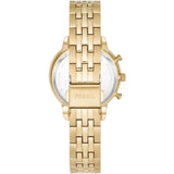 Fossil Chronograph Gold Dial Stainless Steel Strap Women Watch ES5219P