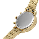 Fossil Chronograph Gold Dial Stainless Steel Strap Women Watch ES5219P